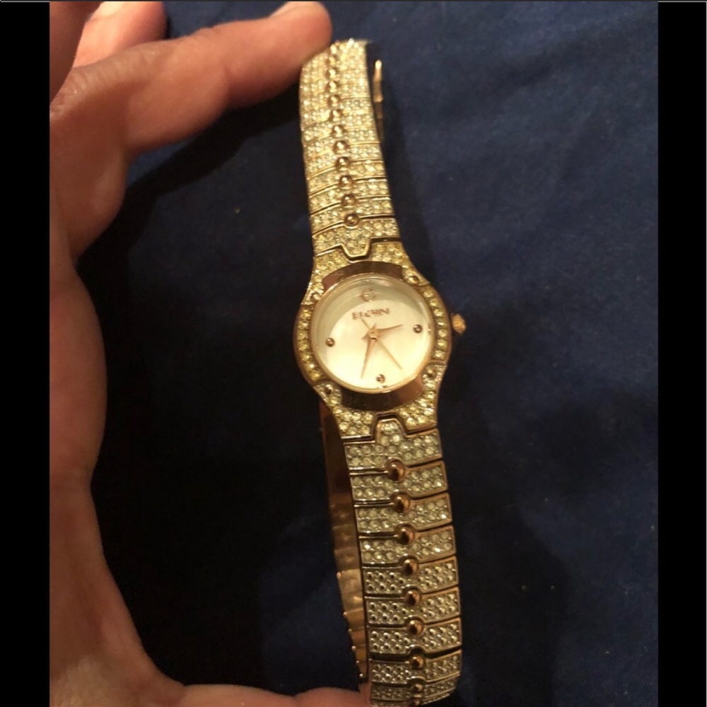 Elgin Watch with Bling Detail.